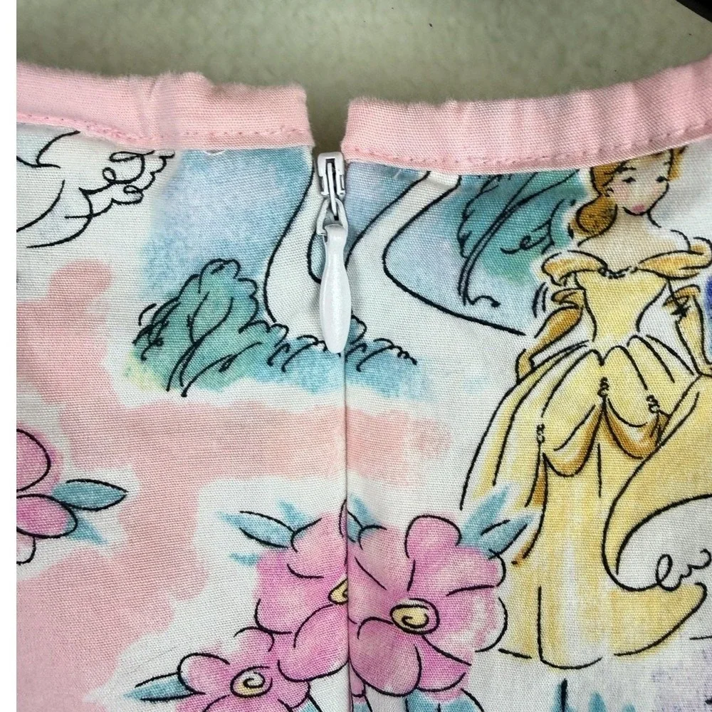 Disney Store Girls 12 Pink Princess Fit Flare Dress Belle Cinderella E2303G00F